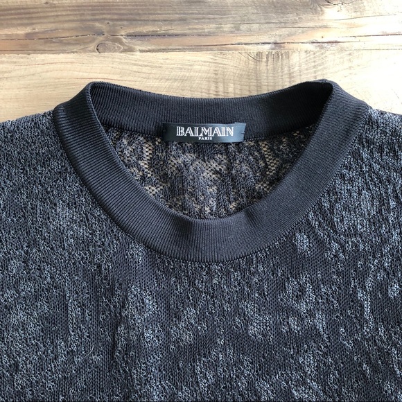 BALMAIN LACE LONG SLEEVE TOP - Picture 2 of 4